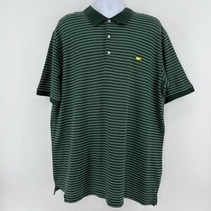 Masters Collection Polo Men XXL Green Stripe Augusta Golf Pima Cotton